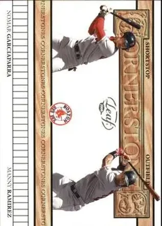 2004 Leaf #CS-4 Cornerstones Nomar Garciaparra - Manny Ramirez