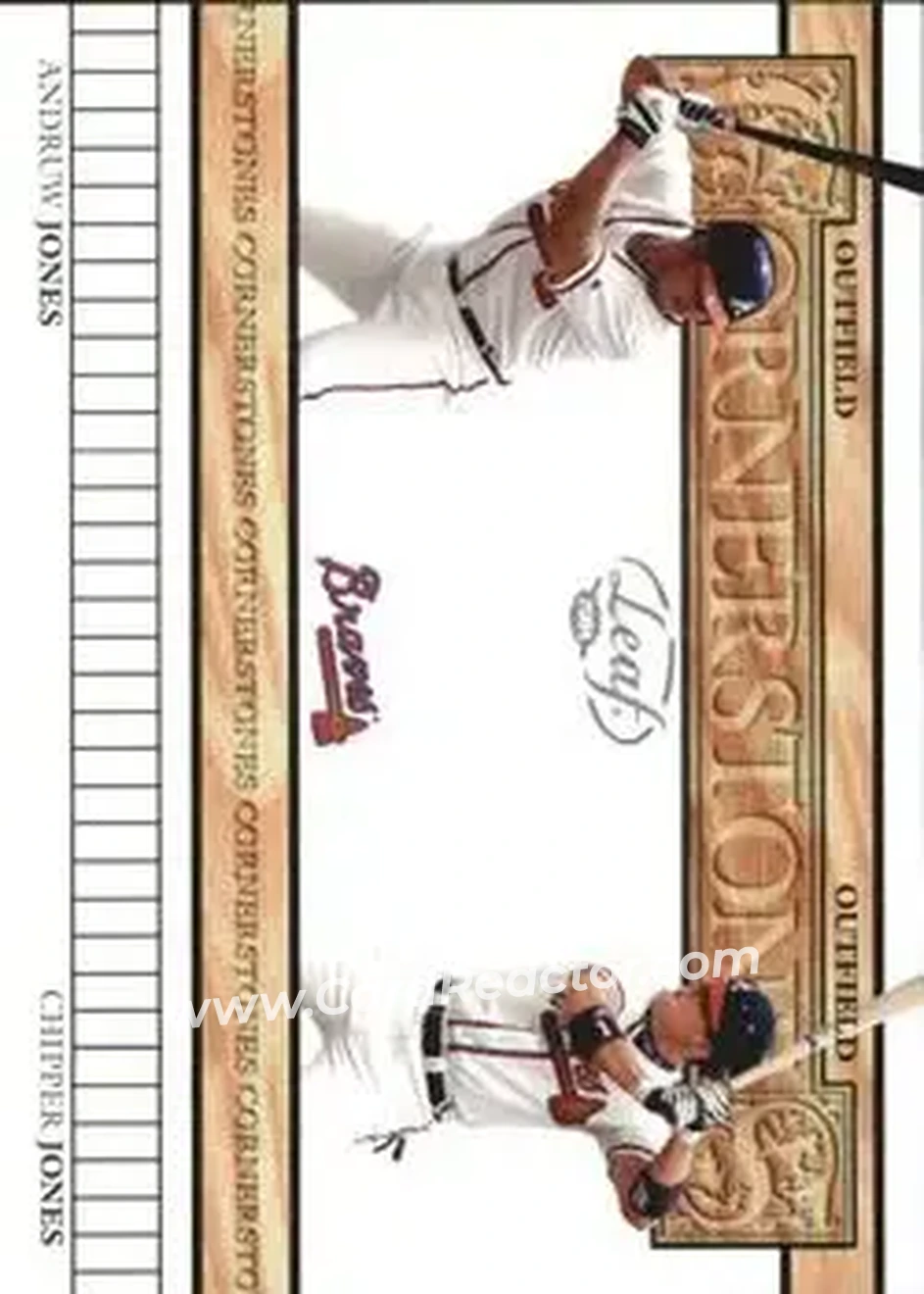 2004 Leaf - Cornerstones #CS-7 - Andruw Jones - Chipper Jones - Atlanta Braves - Front