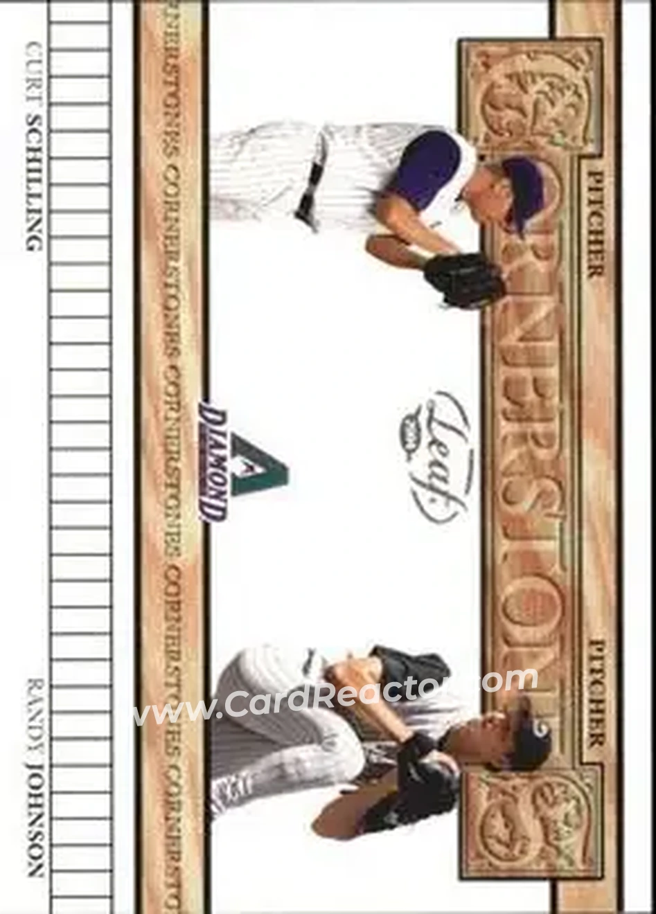 2004 Leaf - Cornerstones #CS-9 - Curt Schilling - Randy Johnson - Arizona Diamondbacks - Front