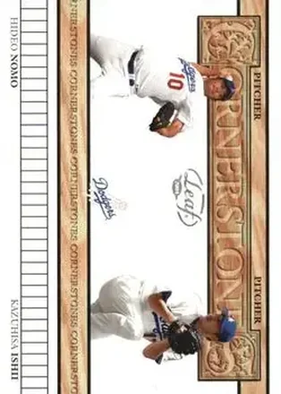 2004 Leaf #CS-10 Cornerstones Hideo Nomo - Kazuhisa Ishii