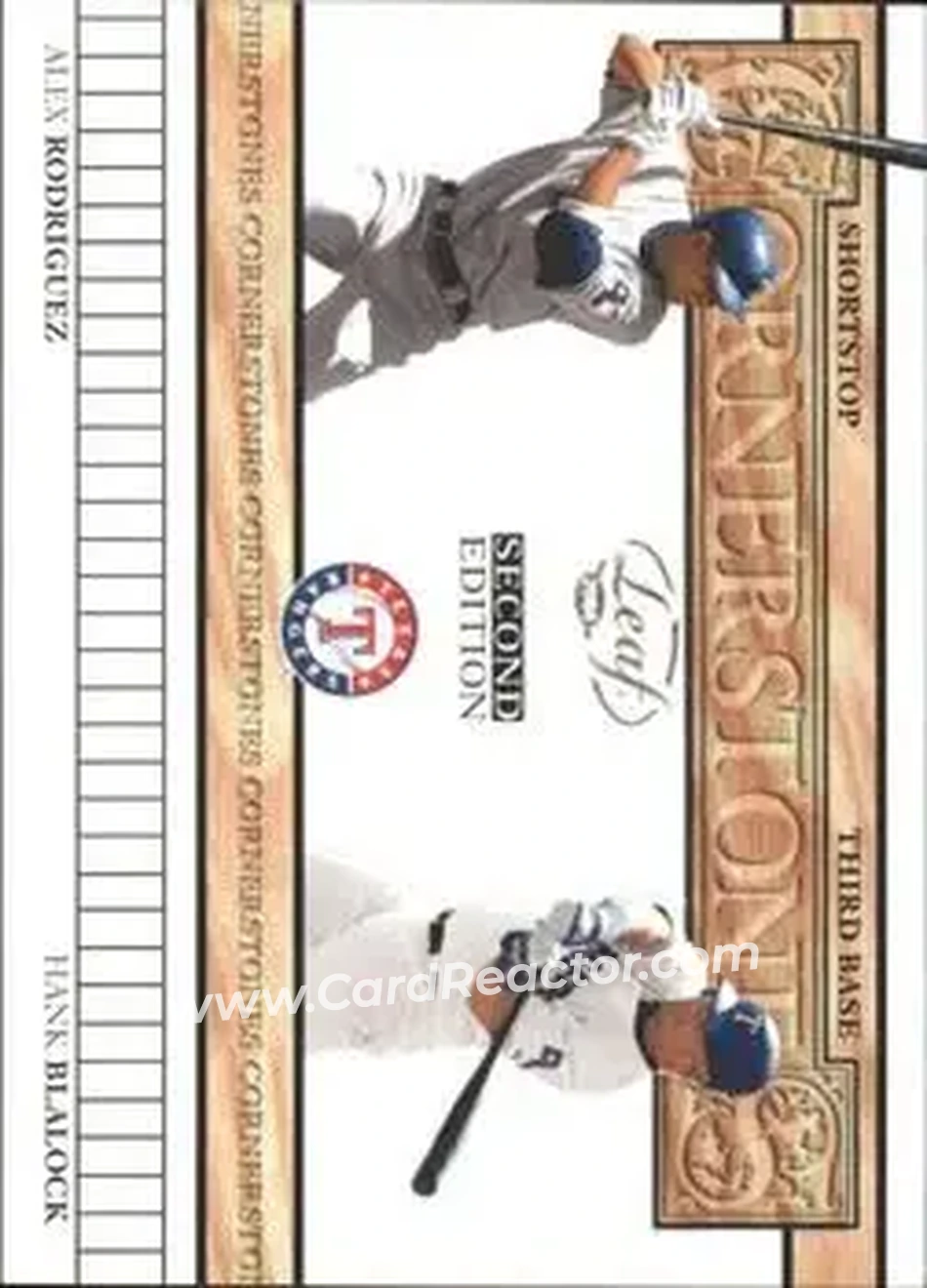 2004 Leaf - Cornerstones Second Edition #CS-1 - Alex Rodriguez - Hank Blalock - Texas Rangers - Front