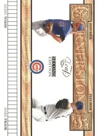 2004 Leaf #CS-2 Cornerstones Second Edition Kerry Wood - Mark Prior