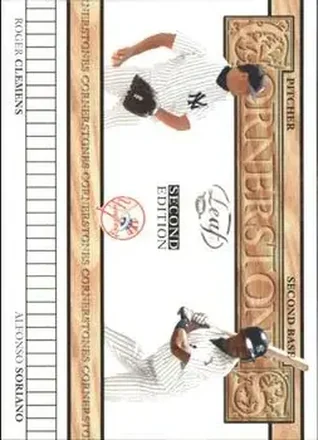 2004 Leaf #CS-3 Cornerstones Second Edition Roger Clemens - Alfonso Soriano