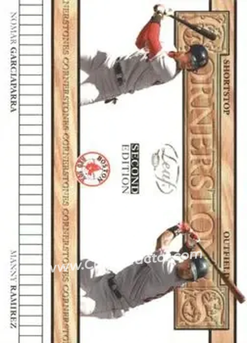 2004 Leaf - Cornerstones Second Edition #CS-4 - Nomar Garciaparra - Manny Ramirez - Boston Red Sox - Front
