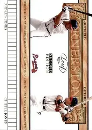 2004 Leaf #CS-7 Cornerstones Second Edition Andruw Jones - Chipper Jones