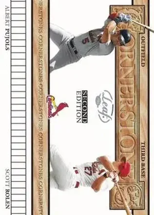 2004 Leaf #CS-8 Cornerstones Second Edition Albert Pujols - Scott Rolen