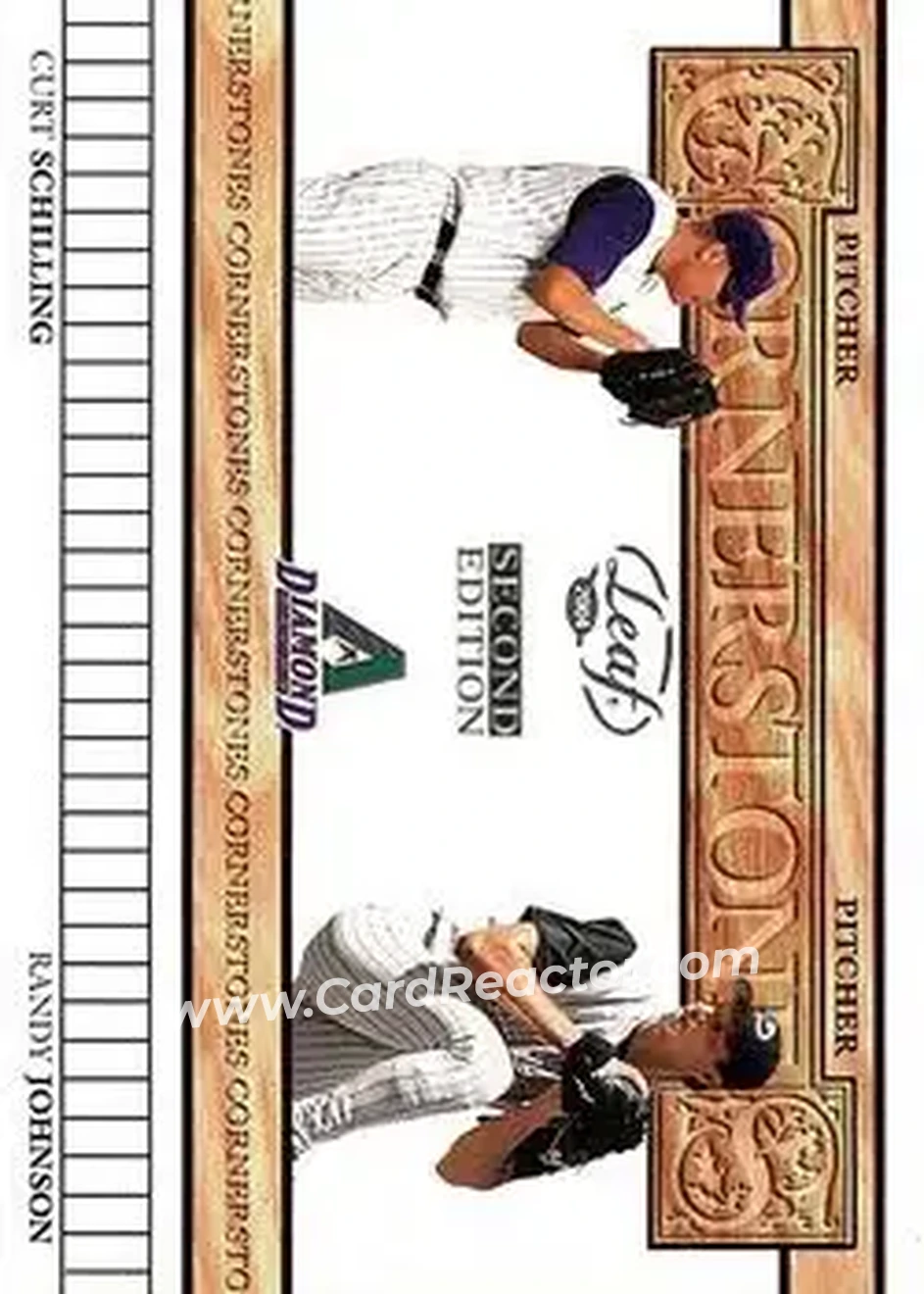 2004 Leaf - Cornerstones Second Edition #CS-9 - Curt Schilling - Randy Johnson - Arizona Diamondbacks - Front
