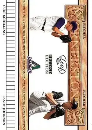 2004 Leaf #CS-9 Cornerstones Second Edition Curt Schilling - Randy Johnson