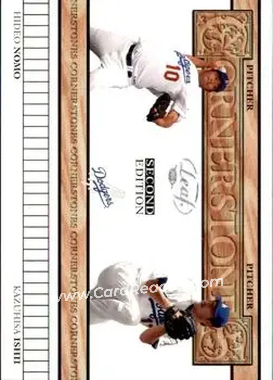 2004 Leaf - Cornerstones Second Edition #CS-10 - Hideo Nomo - Kazuhisa Ishii - Los Angeles Dodgers - Front