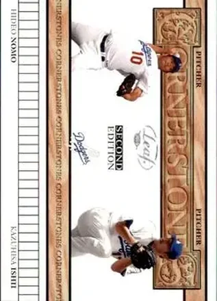 2004 Leaf #CS-10 Cornerstones Second Edition Hideo Nomo - Kazuhisa Ishii