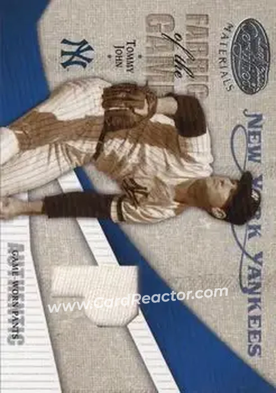 2004 Leaf Certified Materials - Fabric of the Game #FG-131 - Tommy John - New York Yankees - Front