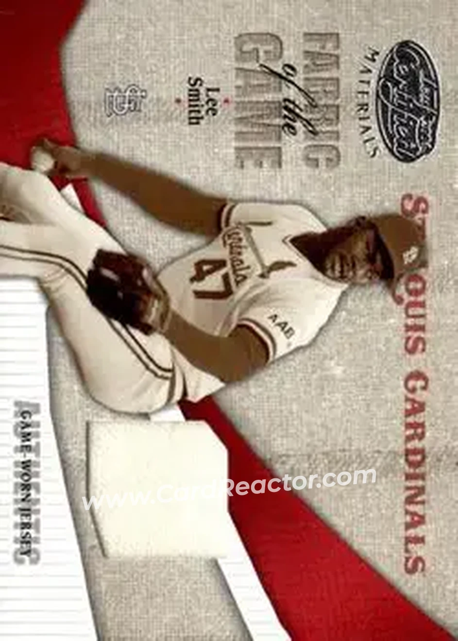 2004 Leaf Certified Materials - Fabric of the Game #FG-175 - Lee Smith - St. Louis Cardinals - Front