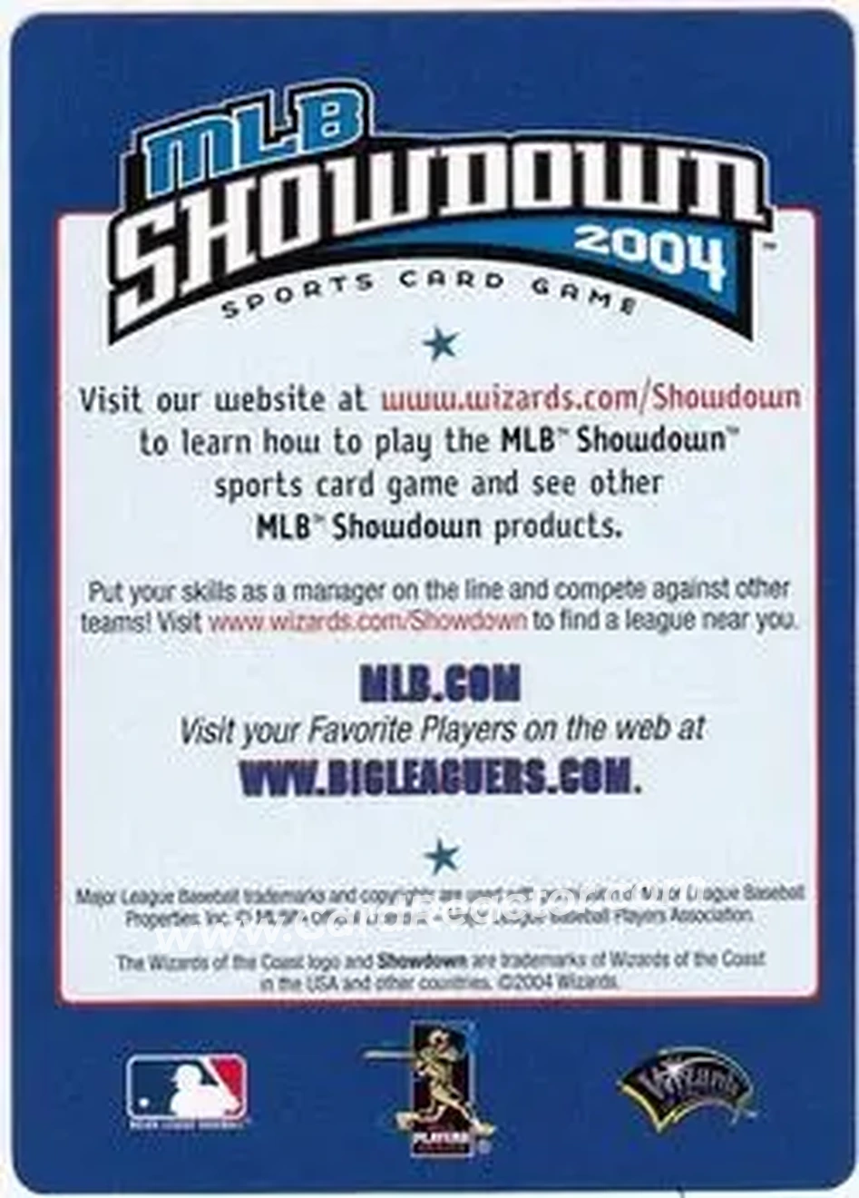 2004 MLB Showdown - Checklists #3 - AL West Division Checklist - Back