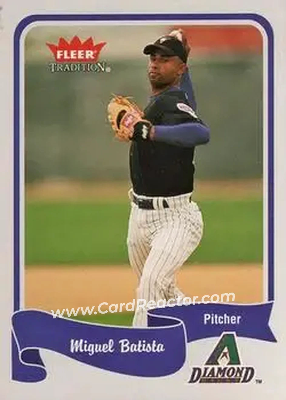 2004 Fleer Tradition #383 - Miguel Batista - Arizona Diamondbacks - Front