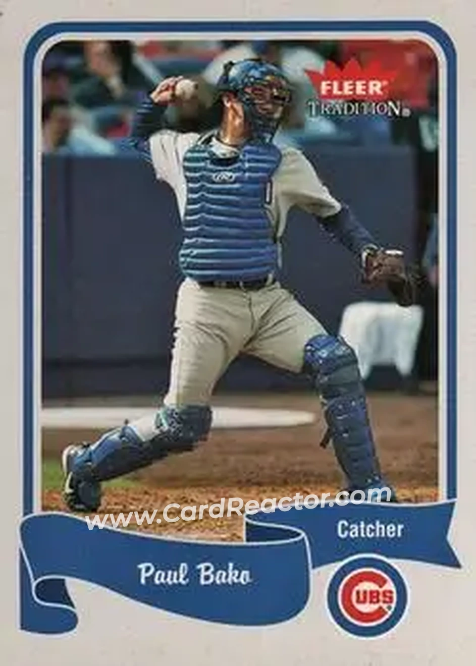 2004 Fleer Tradition #401 - Paul Bako - Chicago Cubs - Front 2004 Fleer Tradition #401 - Paul Bako - Chicago Cubs - Front