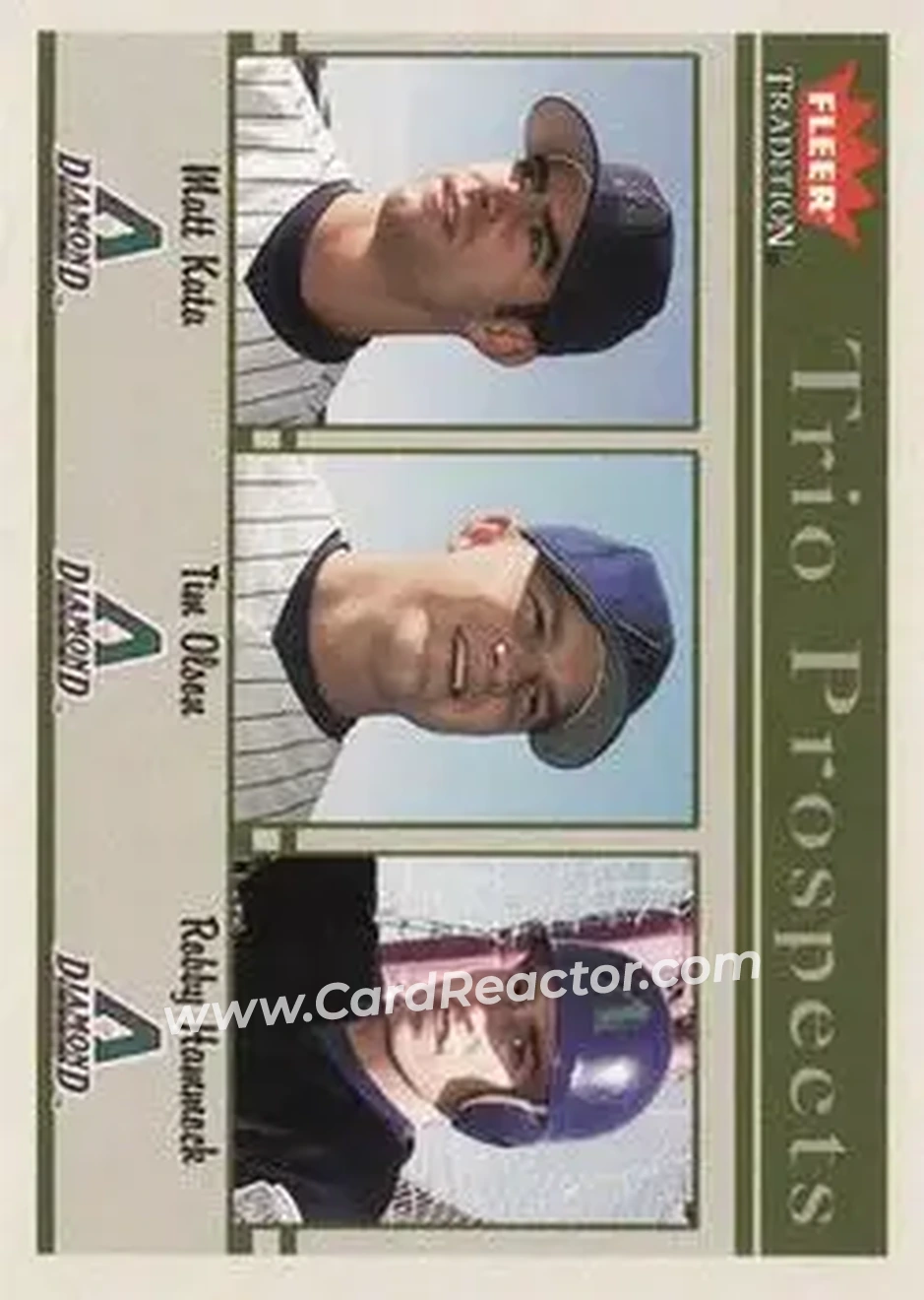 2004 Fleer Tradition #472 - Matt Kata - Tim Olson - Robby Hammock - Arizona Diamondbacks - Front