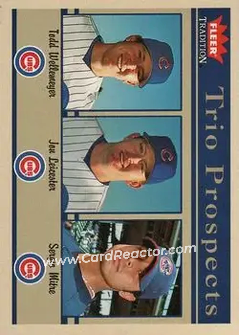 2004 Fleer Tradition #476 - Todd Wellemeyer - Jon Leicester - Sergio Mitre - Chicago Cubs - Front