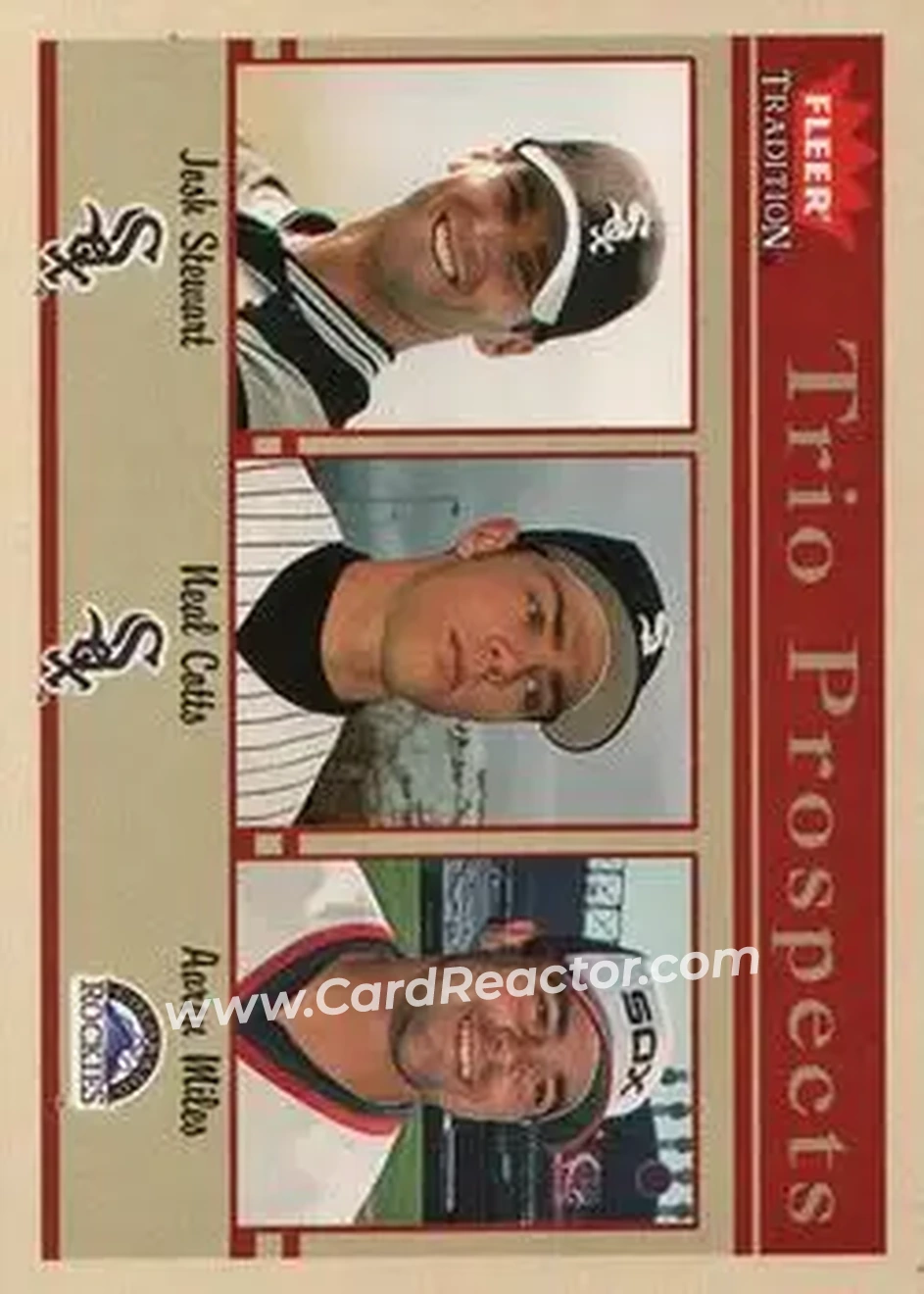 2004 Fleer Tradition #477 - Josh Stewart - Neal Cotts - Aaron Miles - Front