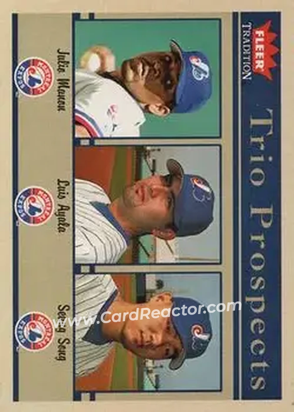 2004 Fleer Tradition #488 - Julio Manon - Luis Ayala - Seung Song - Montreal Expos - Front
