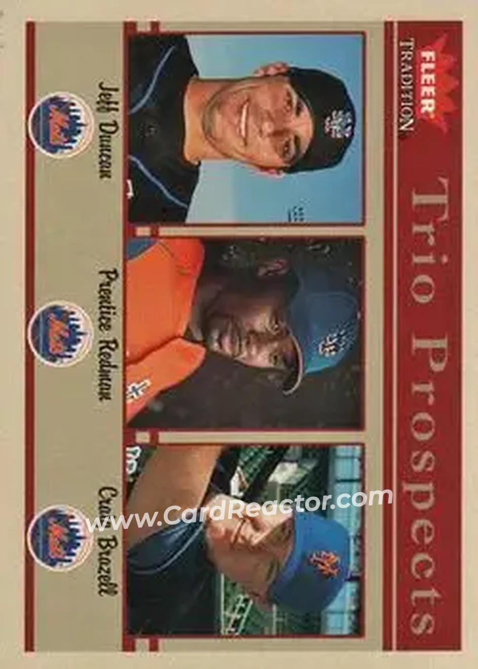 2004 Fleer Tradition #489 - Jeff Duncan - Prentice Redman - Craig Brazell - New York Mets - Front