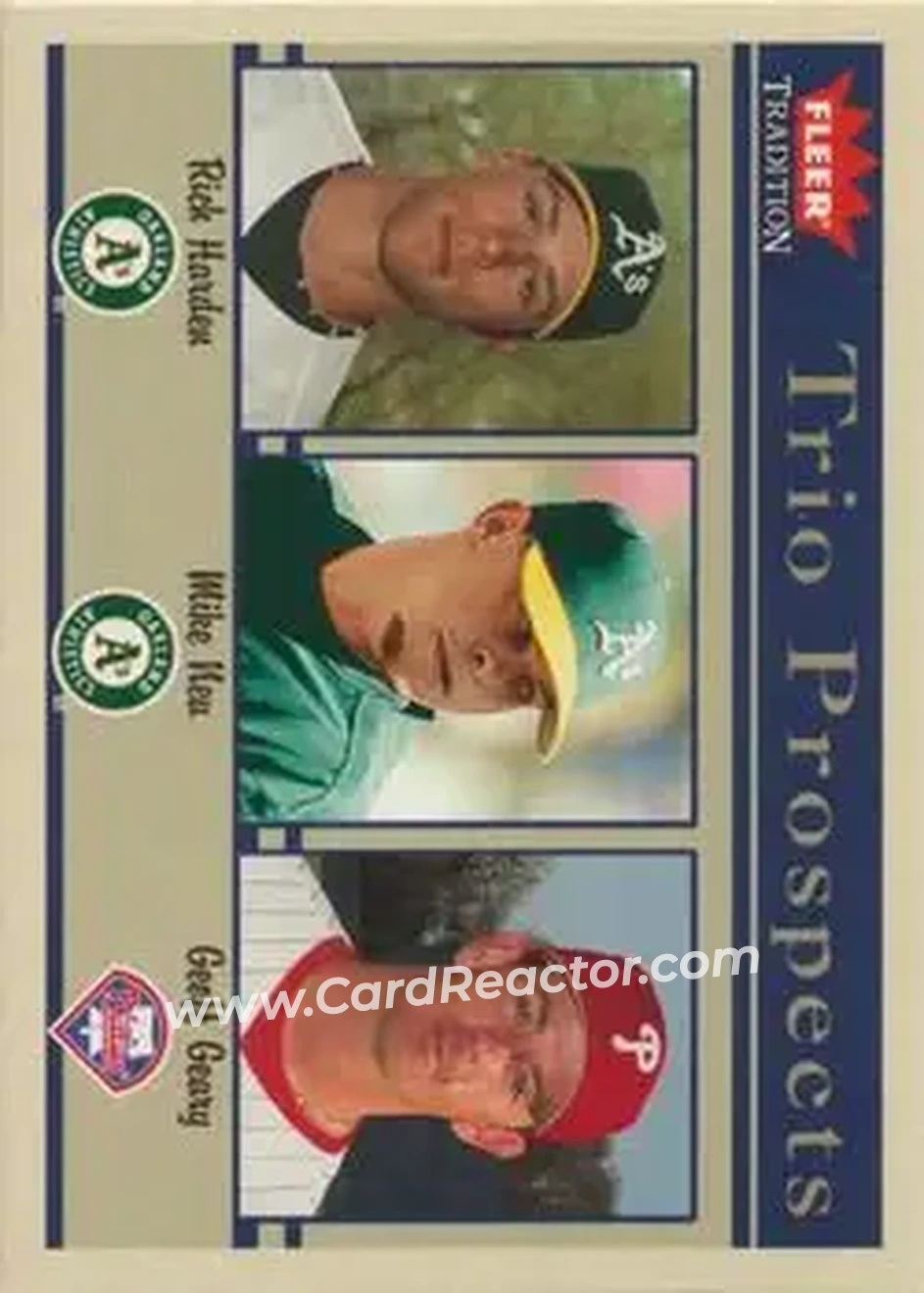 2004 Fleer Tradition #491 - Rich Harden - Mike Neu - Geoff Geary - Front
