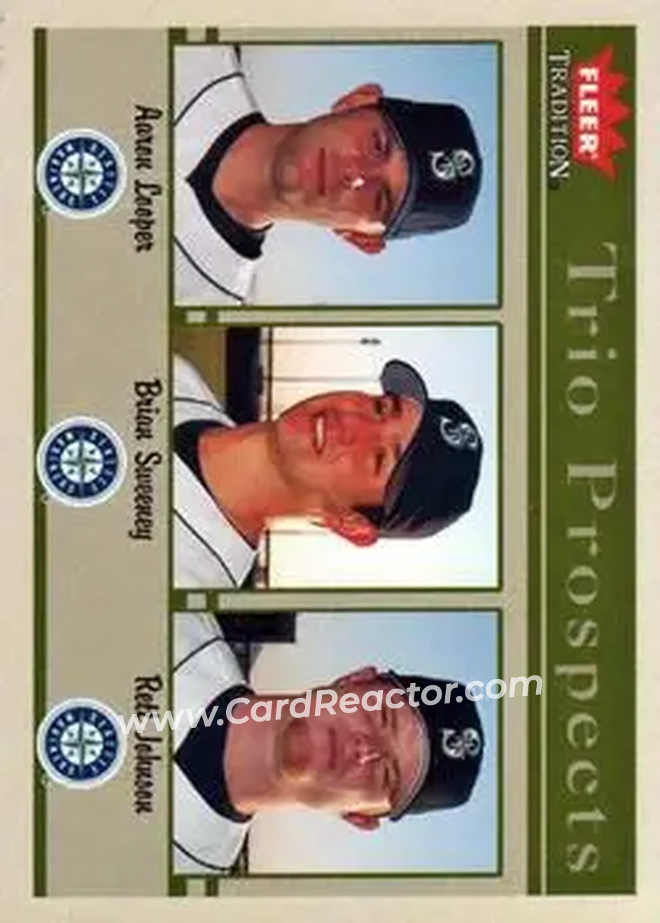 2004 Fleer Tradition #496 - Aaron Looper - Brian Sweeney - Rett Johnson - Seattle Mariners - Front