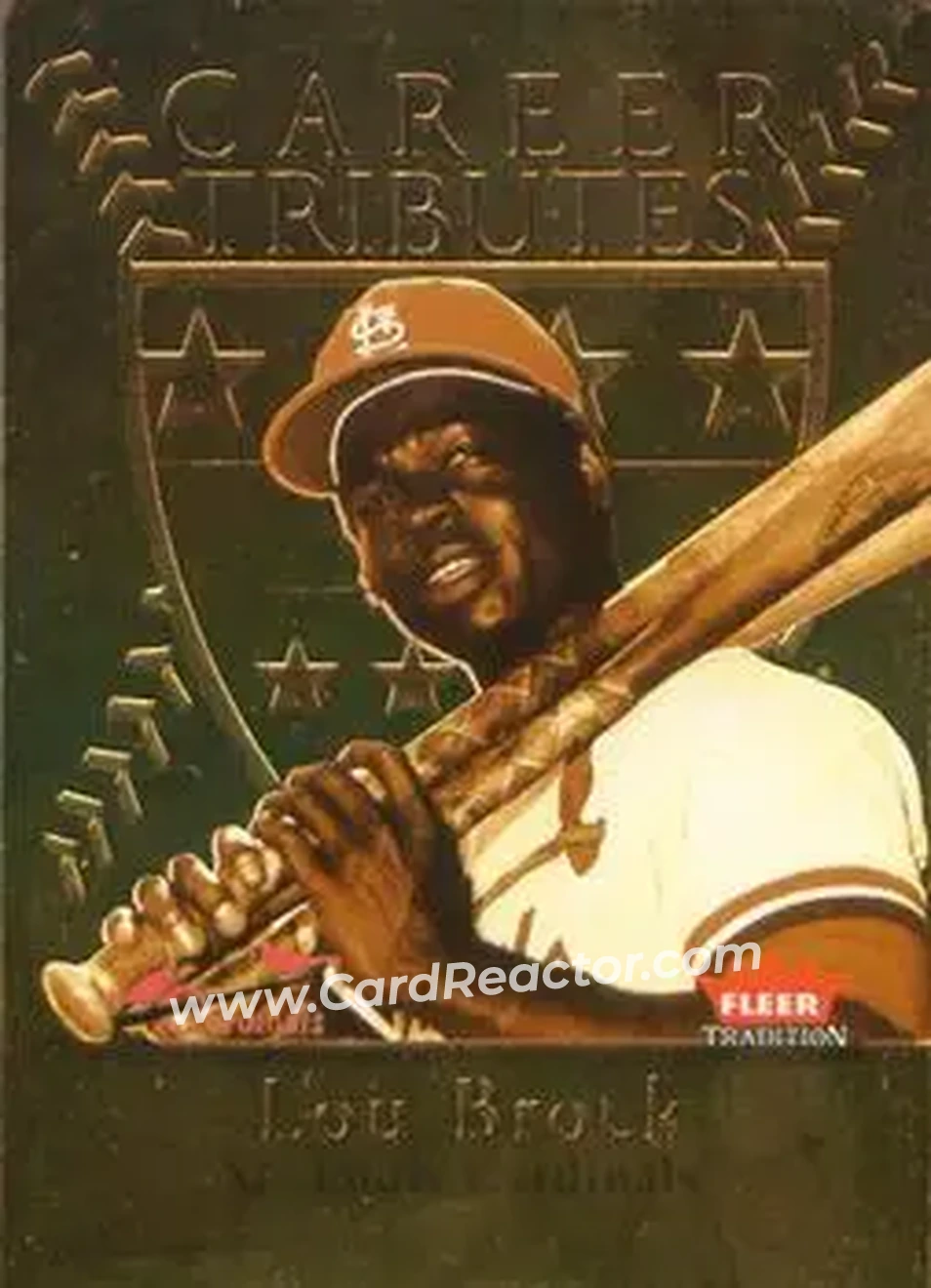 2004 Fleer Tradition - Career Tributes #8 CT - Lou Brock - St. Louis Cardinals - Front