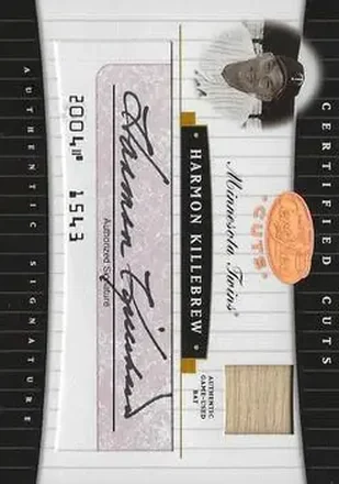 2004 Leaf Certified Cuts - Check Signature Material Red #CC-34 - Harmon Killebrew - Minnesota Twins