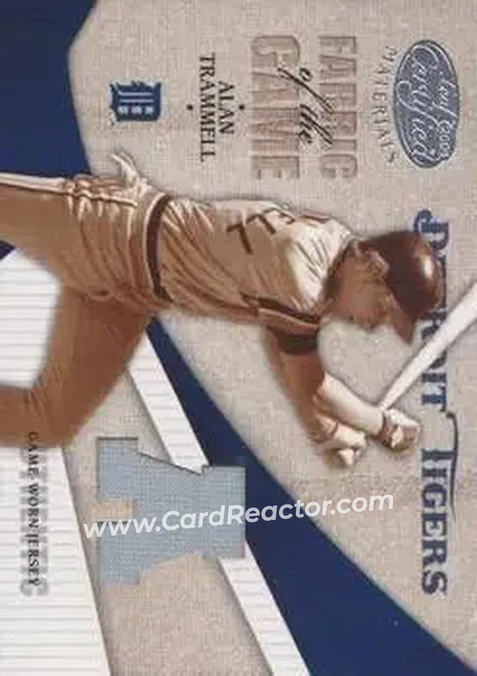 2004 Leaf Certified Materials - Fabric of the Game AL/NL #FG-3 - Alan Trammell - Detroit Tigers - Front