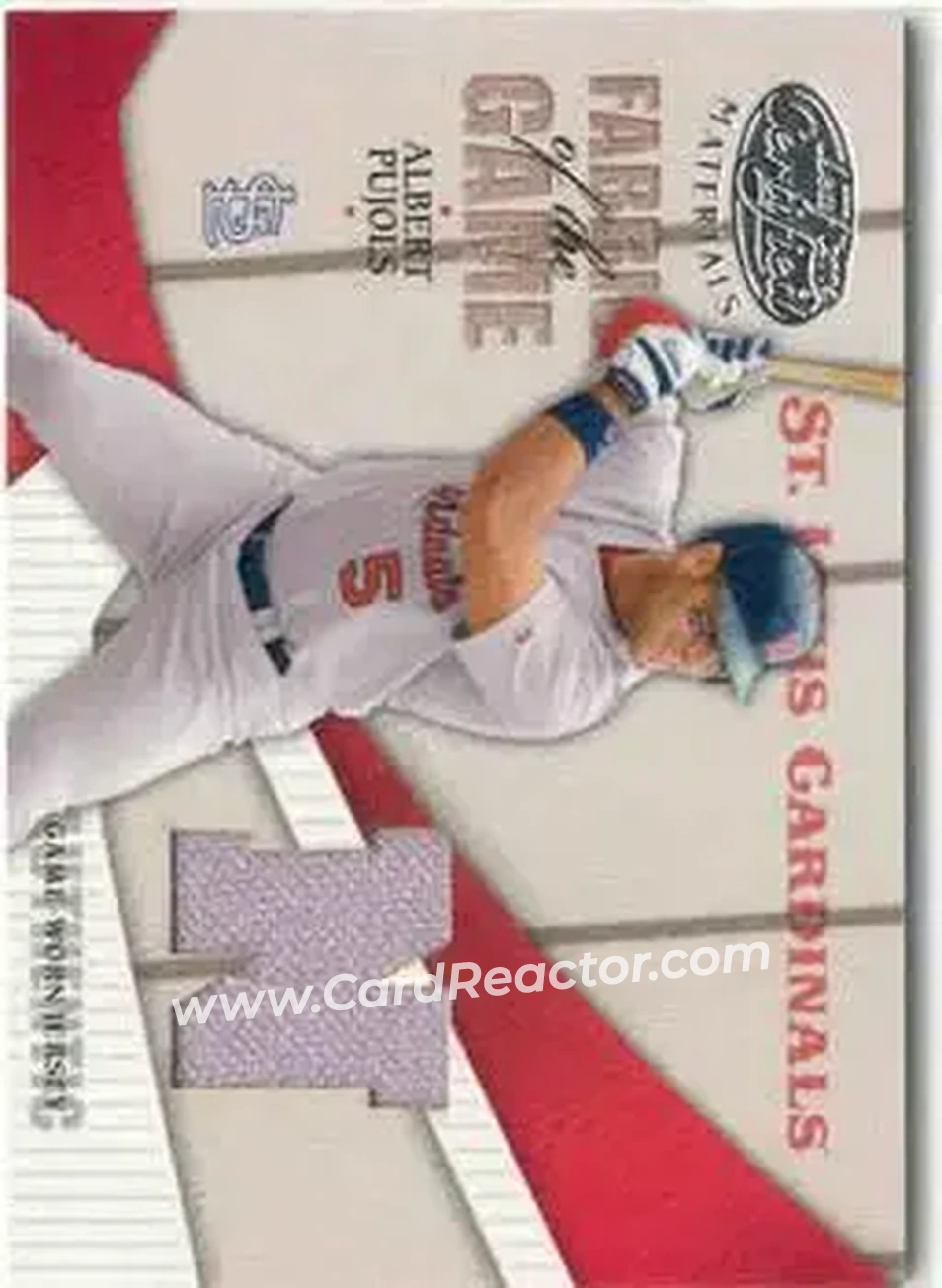 2004 Leaf Certified Materials - Fabric of the Game AL/NL #FG-4 - Albert Pujols - St. Louis Cardinals - Front