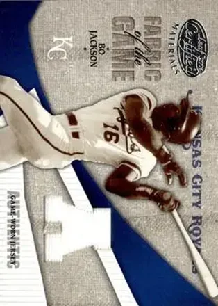 2004 Leaf Certified Materials - Fabric of the Game AL/NL #FG-12 - Bo Jackson - Kansas City Royals