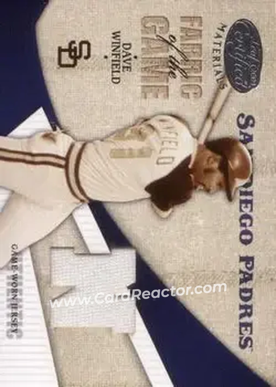 2004 Leaf Certified Materials - Fabric of the Game AL/NL #FG-26 - Dave Winfield - San Diego Padres - Front