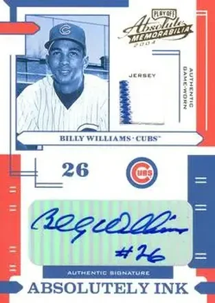 2004 Playoff Absolute Memorabilia #AI-17 Absolutely Ink Material Billy Williams