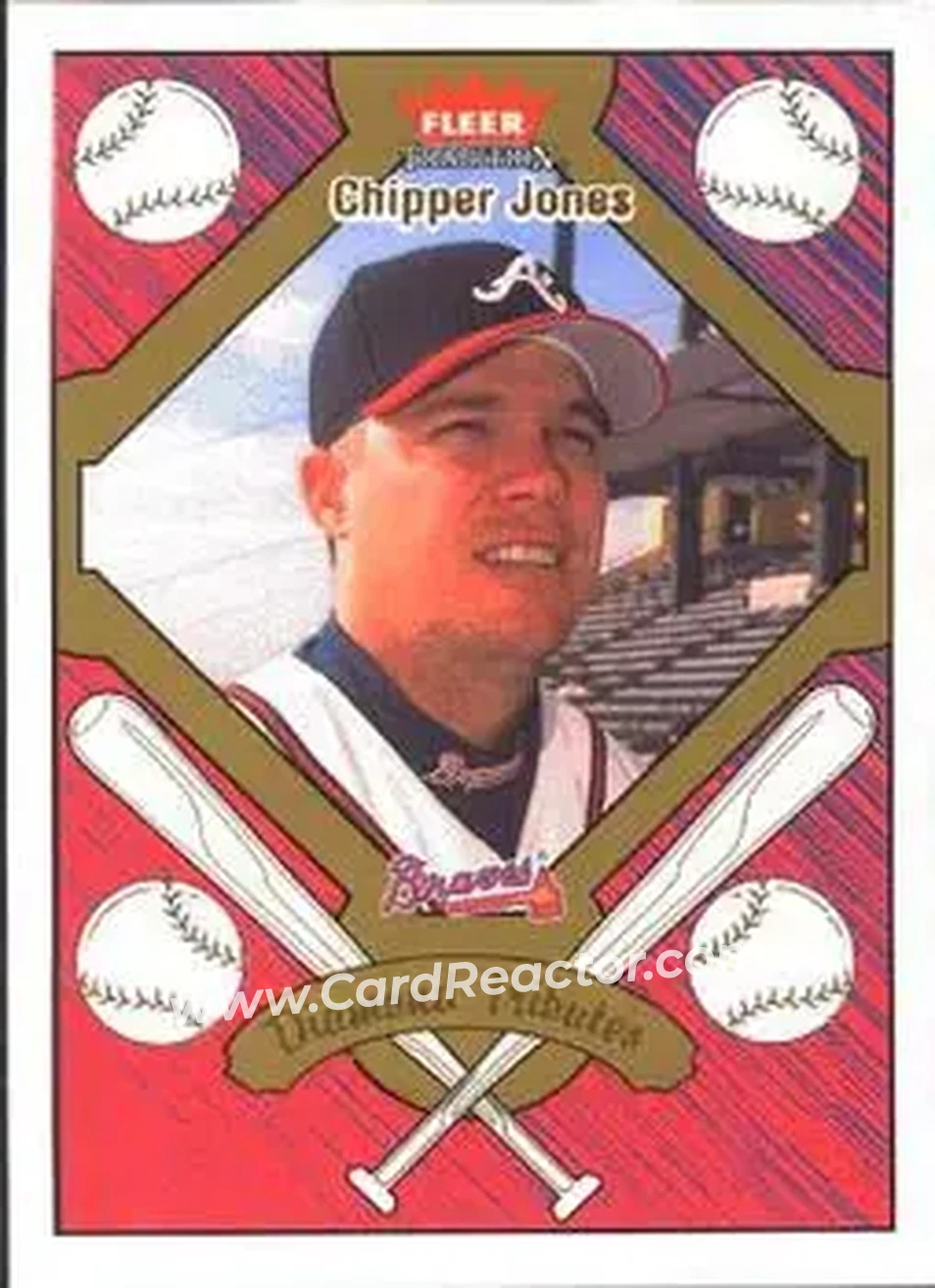 2004 Fleer Tradition - Diamond Tributes #2 DT - Chipper Jones - Atlanta Braves - Front