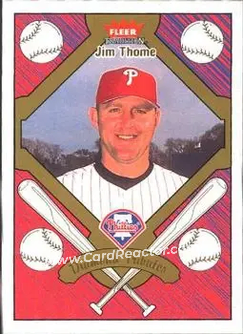 2004 Fleer Tradition - Diamond Tributes #5 DT - Jim Thome - Philadelphia Phillies - Front