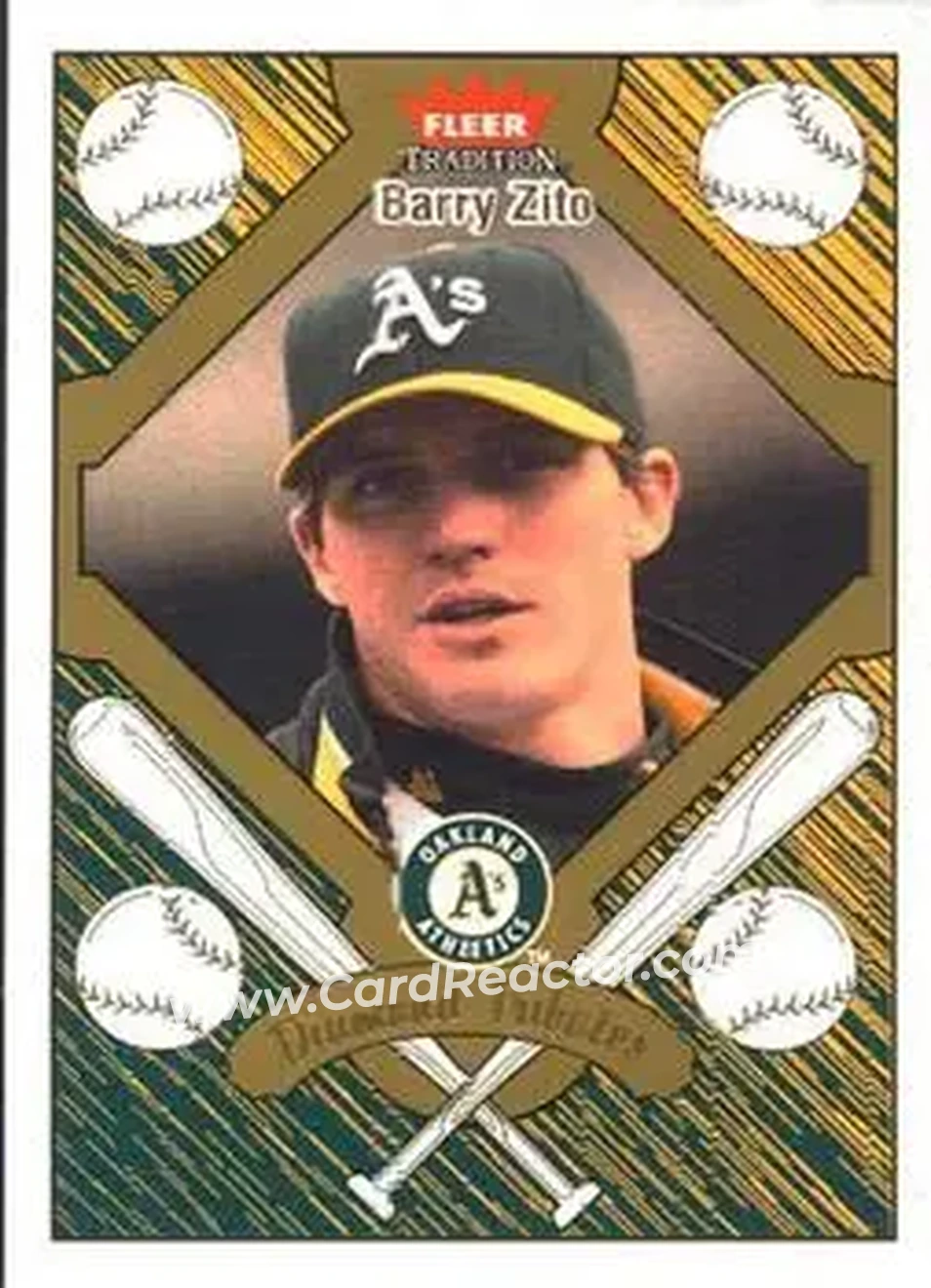 2004 Fleer Tradition - Diamond Tributes #10 DT - Barry Zito - Oakland Athletics - Front