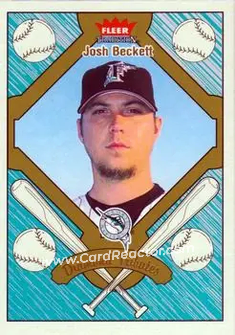 2004 Fleer Tradition - Diamond Tributes #17 DT - Josh Beckett - Florida Marlins - Front