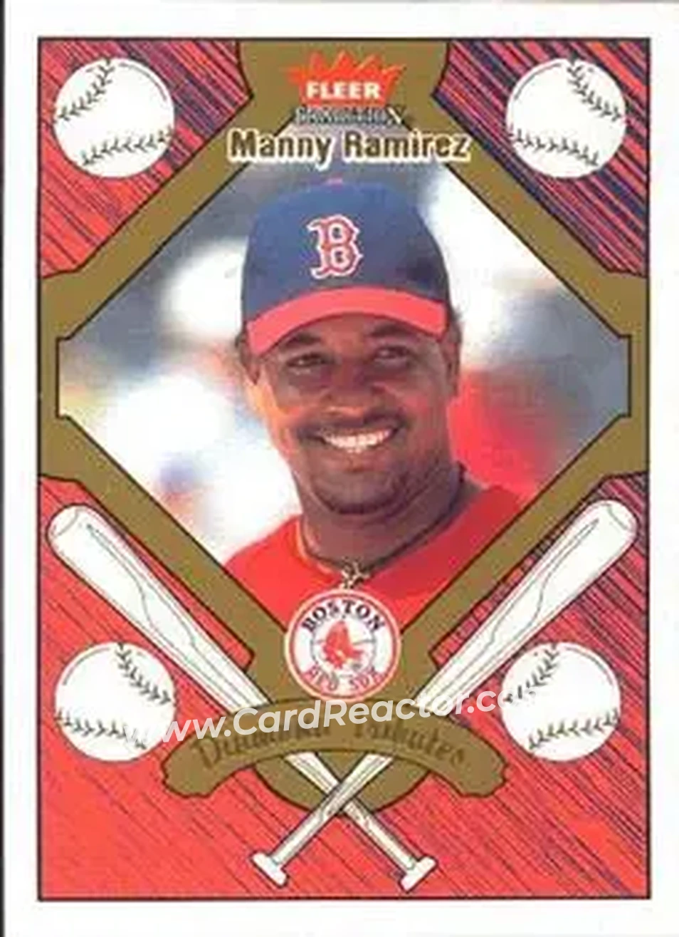 2004 Fleer Tradition - Diamond Tributes #18 DT - Manny Ramirez - Boston Red Sox - Front
