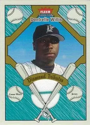 2004 Fleer Tradition #DT-DW Diamond Tributes Game-Worn Jerseys Dontrelle Willis