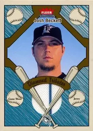 2004 Fleer Tradition #DT-JB Diamond Tributes Game-Worn Jerseys Josh Beckett