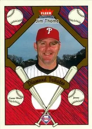 2004 Fleer Tradition #DT-JT Diamond Tributes Game-Worn Jerseys Jim Thome