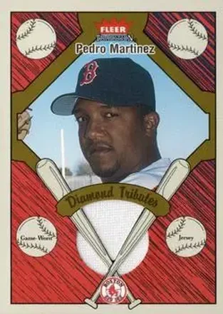 2004 Fleer Tradition #DT-PM Diamond Tributes Game-Worn Jerseys Pedro Martinez