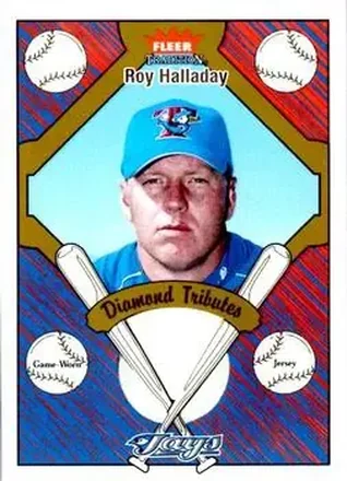 2004 Fleer Tradition - Diamond Tributes Game-Worn Jerseys #DT-RH - Roy Halladay - Toronto Blue Jays
