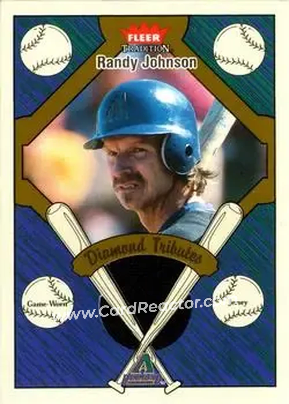 2004 Fleer Tradition - Diamond Tributes Game-Worn Jerseys #DT-RJ - Randy Johnson - Arizona Diamondbacks - Front