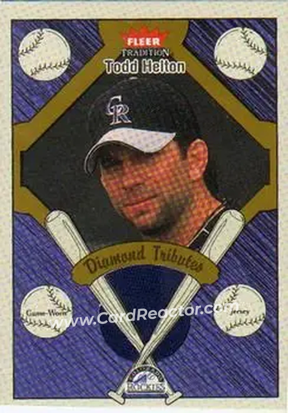 2004 Fleer Tradition - Diamond Tributes Game-Worn Jerseys #DT-TH - Todd Helton - Colorado Rockies - Front