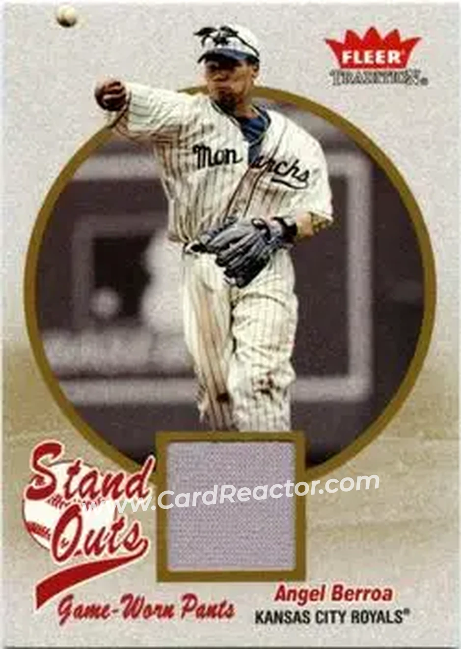2004 Fleer Tradition - Stand Outs Game Used #SO-AB - Angel Berroa - Kansas City Royals - Front