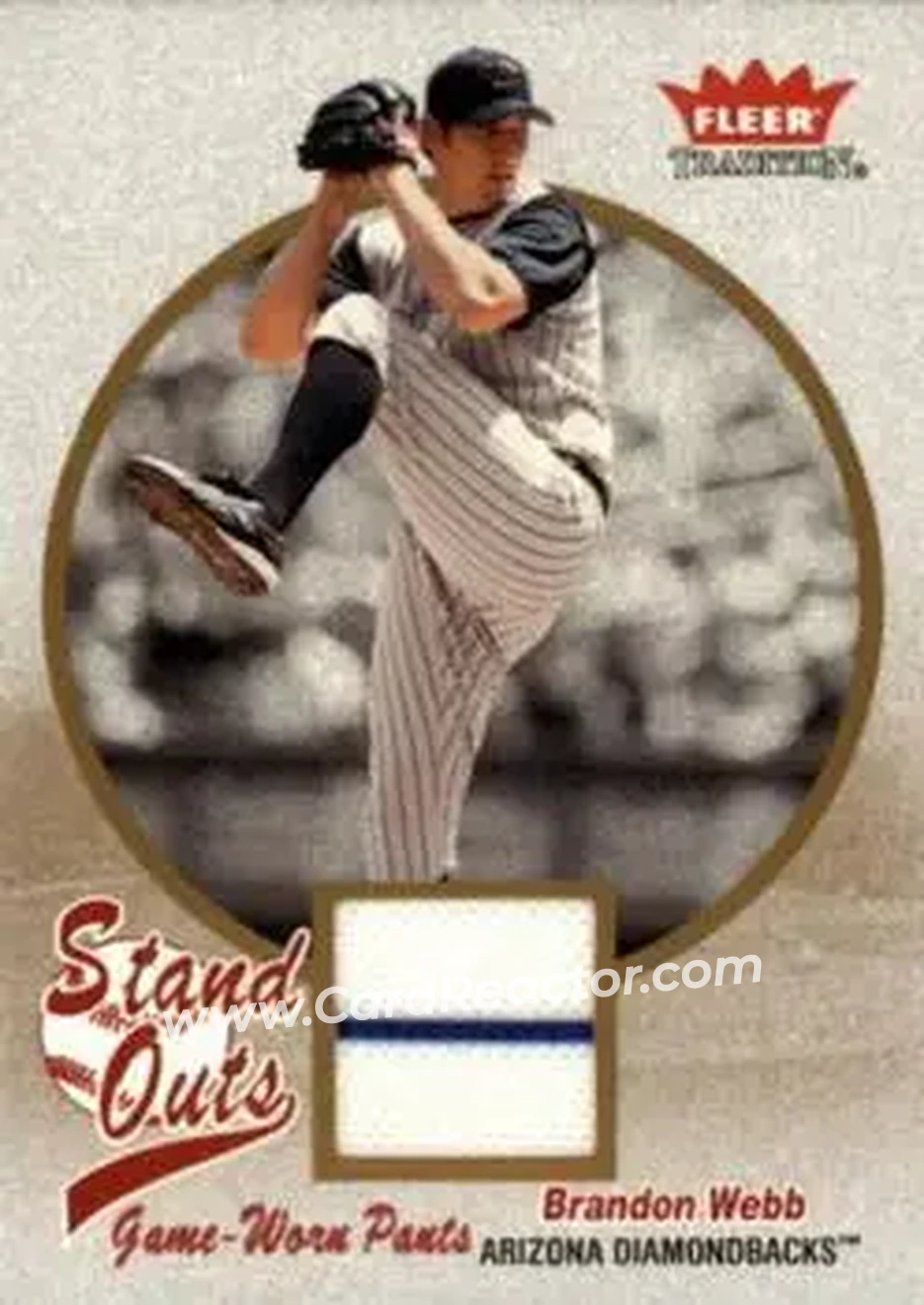 2004 Fleer Tradition - Stand Outs Game Used #SO-BW - Brandon Webb - Arizona Diamondbacks - Front