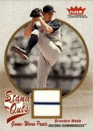 2004 Fleer Tradition #SO-BW Stand Outs Game Used Brandon Webb