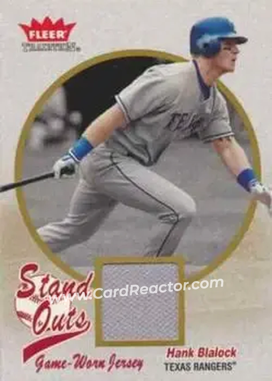 2004 Fleer Tradition - Stand Outs Game Used #SO-HB - Hank Blalock - Texas Rangers - Front