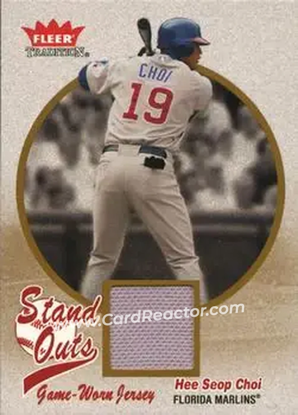 2004 Fleer Tradition - Stand Outs Game Used #SO-HC - Hee Seop Choi - Florida Marlins - Front